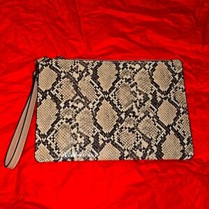 Snakeskin wristlet